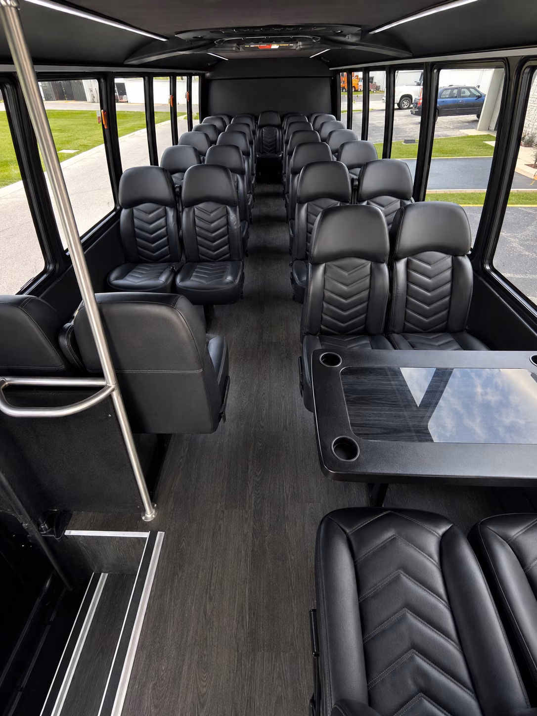 rowlett 18 passenger minibus inside
