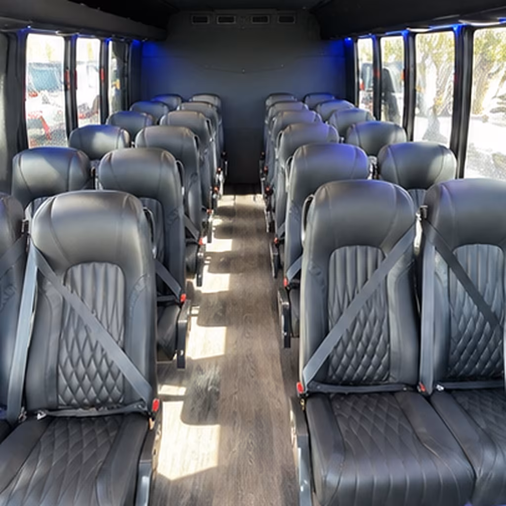 rowlett 25 passenger minibus interior