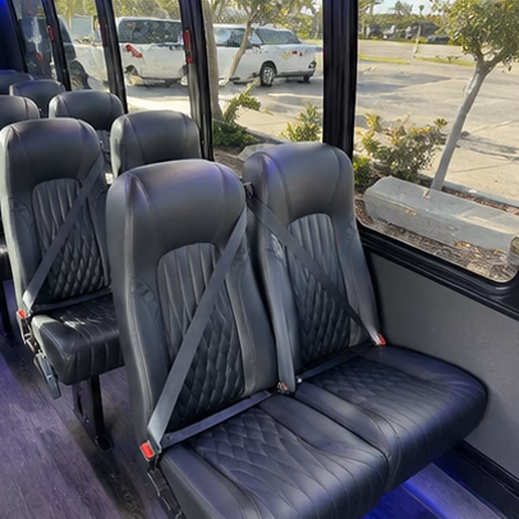 rowlett 28 passenger minibus inside