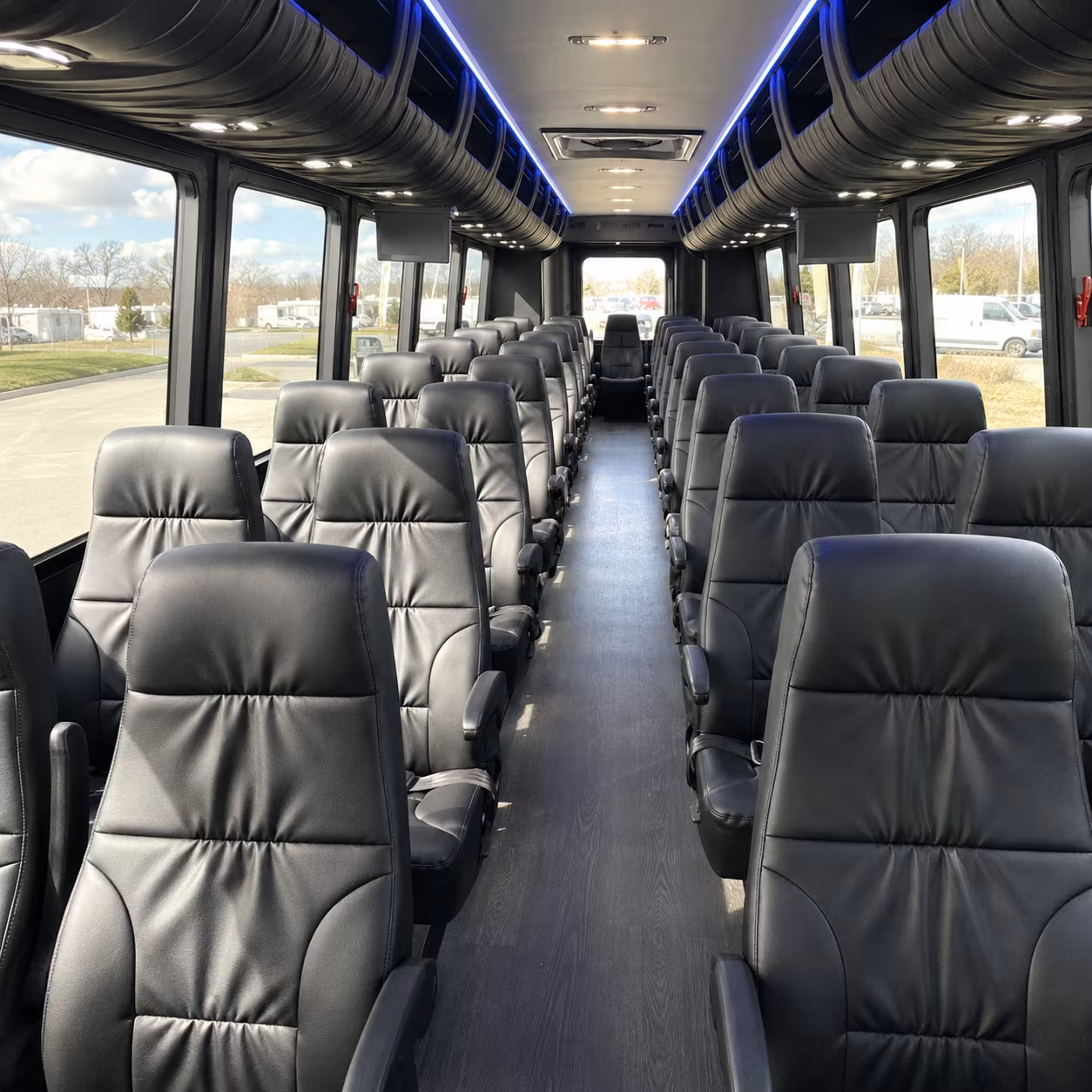 rowlett 28 passenger minibus interior