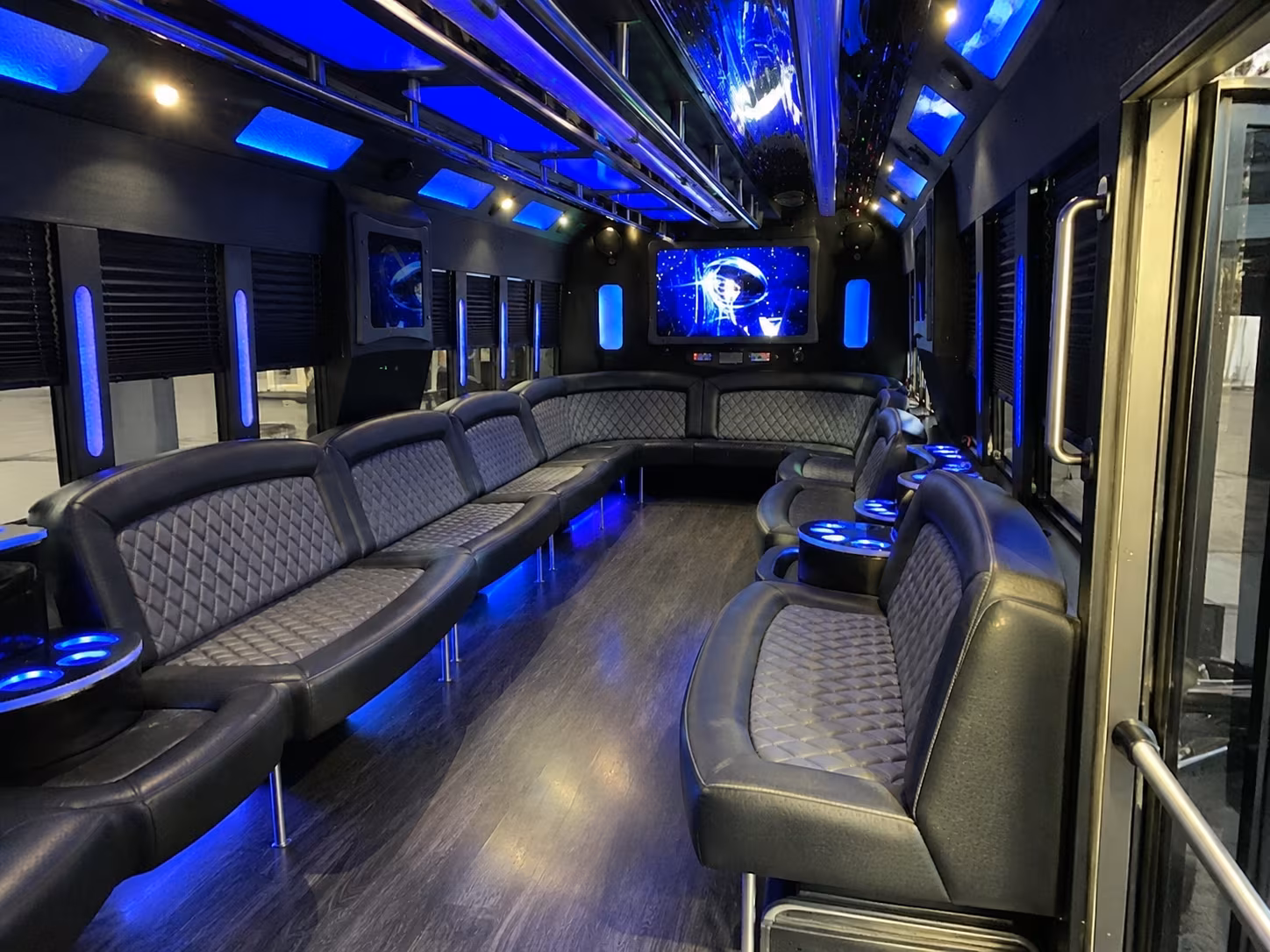 rowlett 28 passenger party bus interior