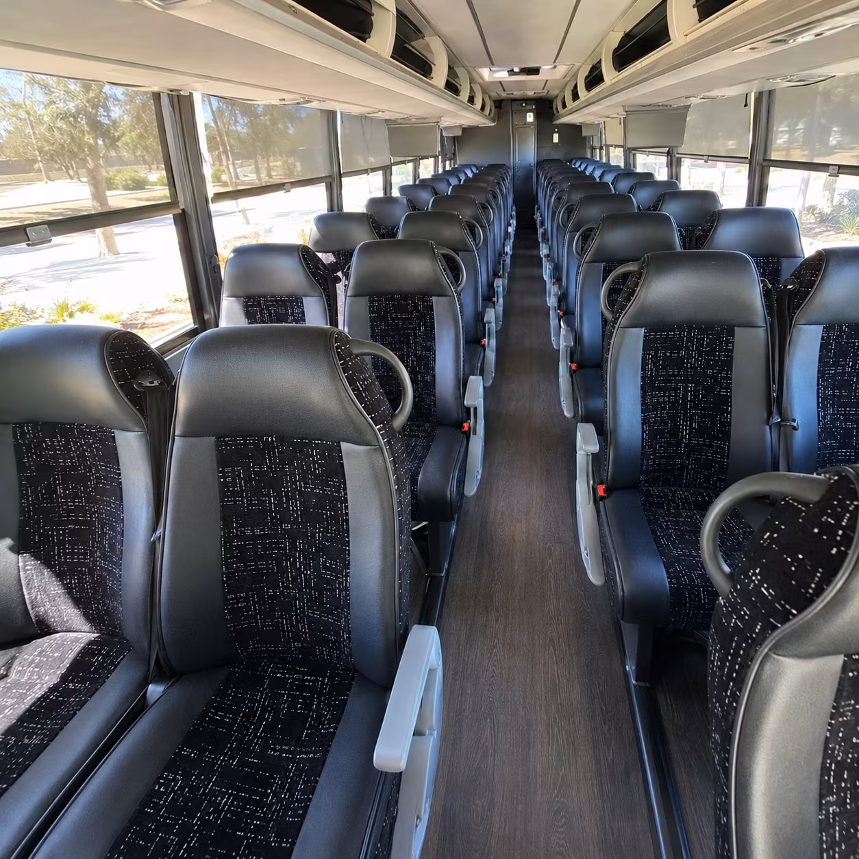 rowlett 56 passenger charter bus inside