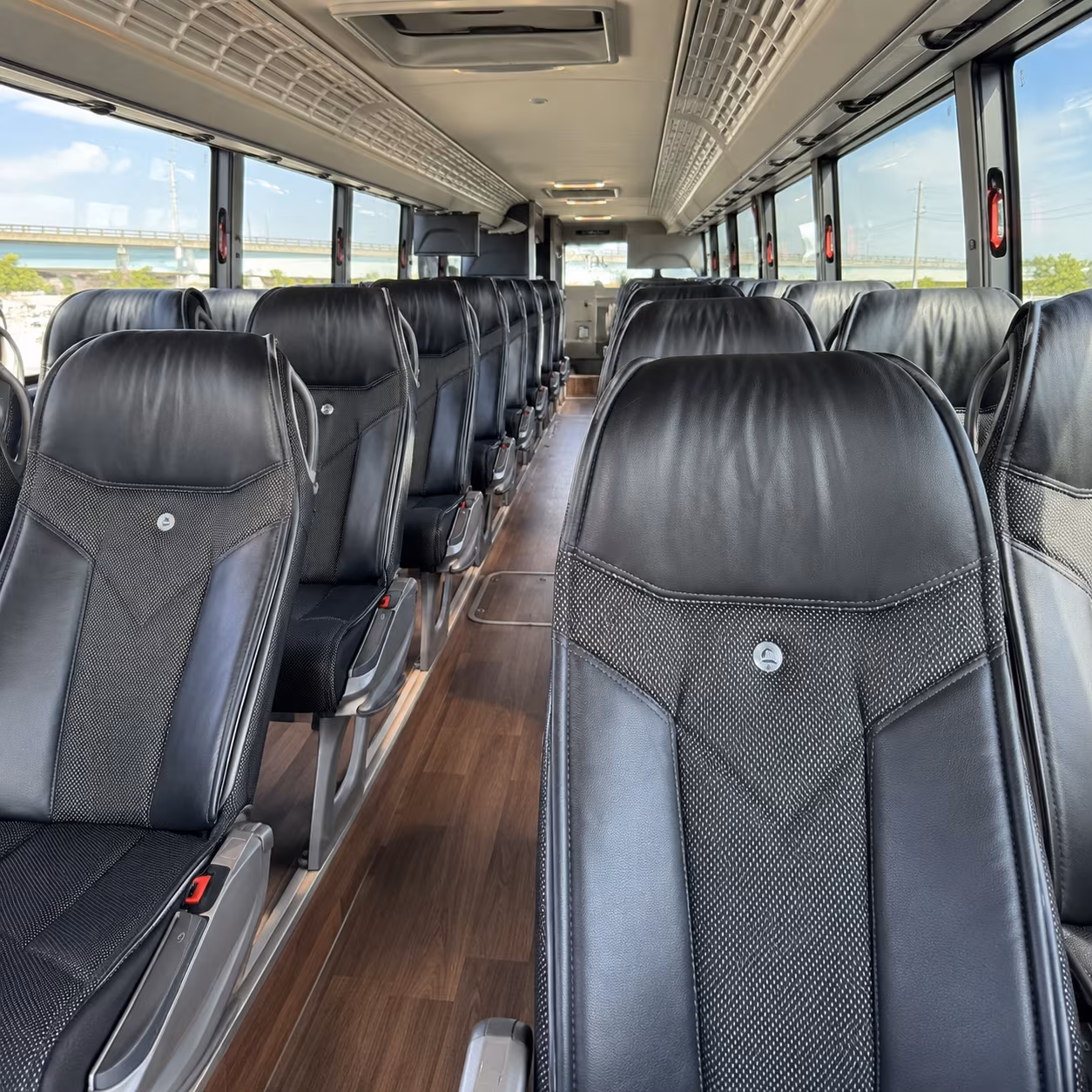 rowlett 56 passenger charter bus interior
