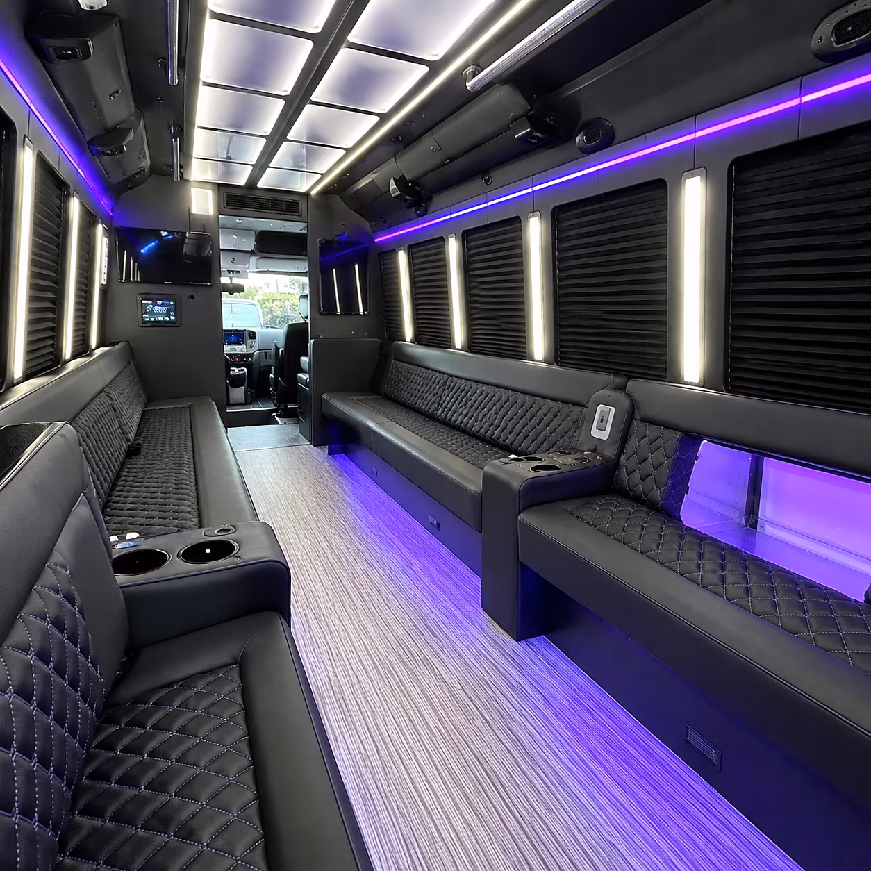 rowlett party bus inside