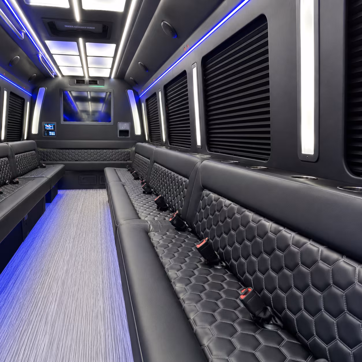 rowlett party bus interior